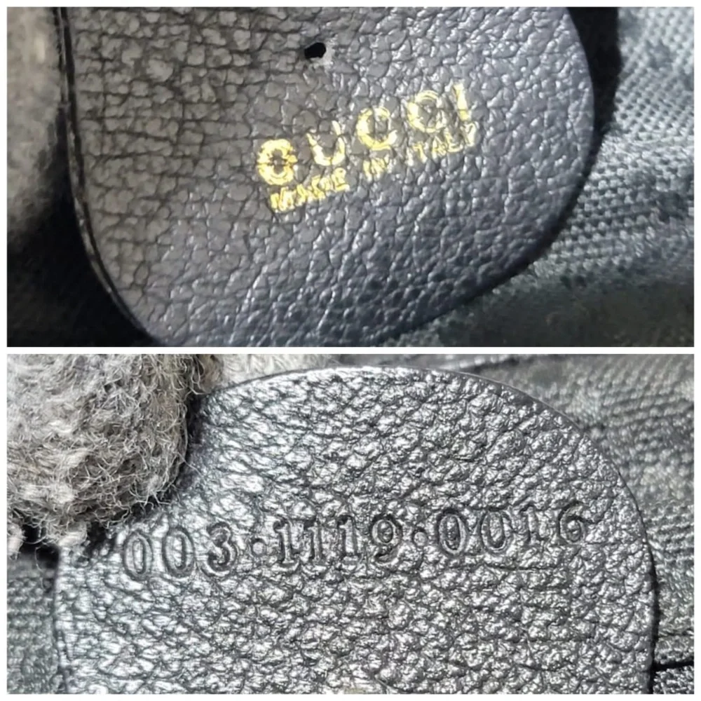 Authentic Gucci Vintage Suede & Leather Bamboo Backpack Black